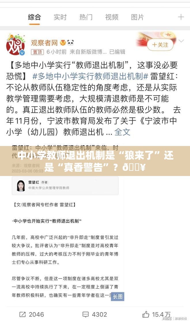 中小学教师退出机制