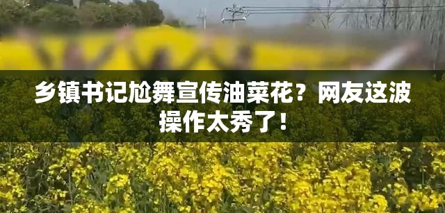 乡镇书记回应尬舞宣传油菜花