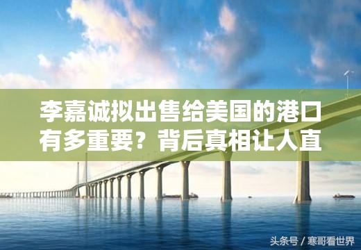 李嘉诚拟出售给美国的港口有多重要？背后真相让人直呼“好家伙”！