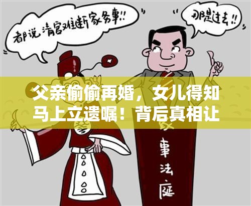 父亲偷偷再婚，女儿得知马上立遗嘱！背后真相让人直呼“蚌埠住了”！