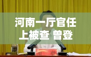 河南一厅官任上被查 曾登上央视